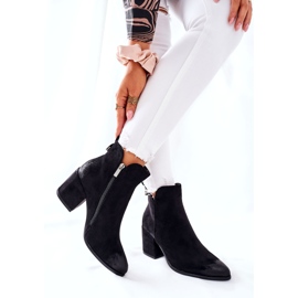 Vinceza Botas femininas de salto alto camurça preta Carrick preto 2