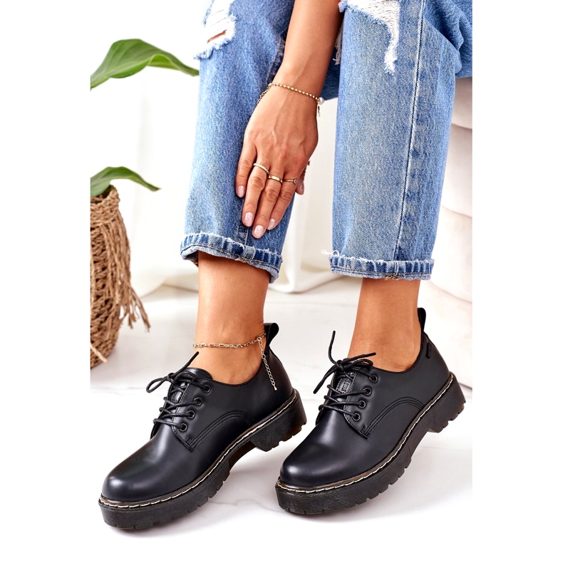 Sapatos Oxford de couro Big Star II274107 preto 2