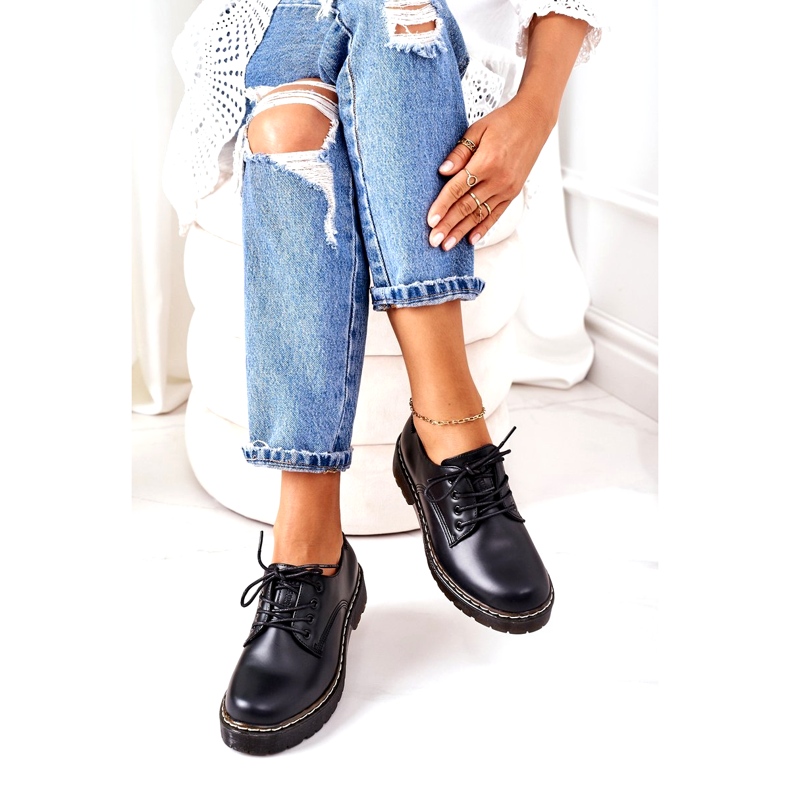 Sapatos Oxford de couro Big Star II274107 preto 3