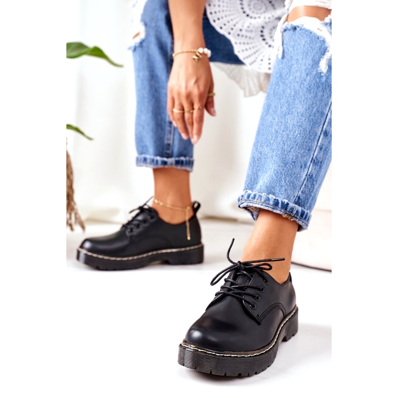 Sapatos Oxford de couro Big Star II274107 preto 4