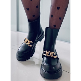 BM Botas Chelsea de cano alto para mulher Moby Black preto 2