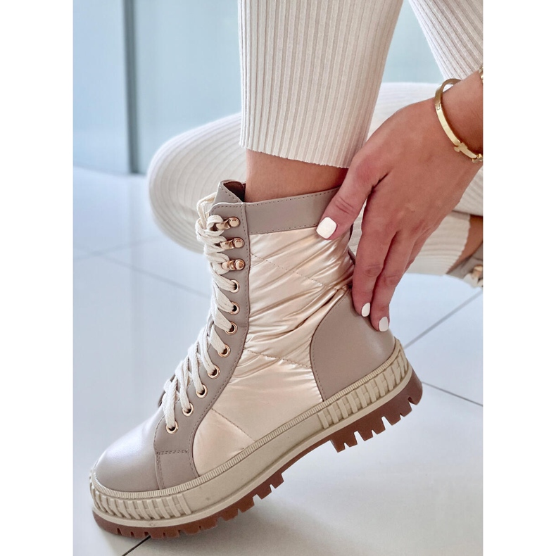 BM Aileen Beis Tênis com cadarço bege 1