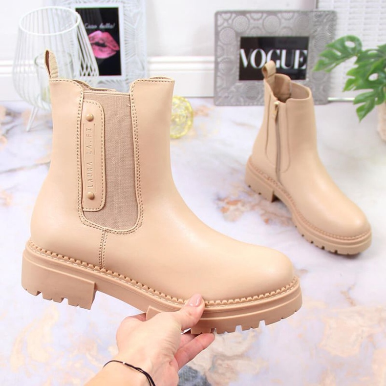 Botas quentes Jodhpur Laura La.Fi W PMR21 bege 1 Botas quentes Jodhpur Laura La.Fi W PMR21 bege 1