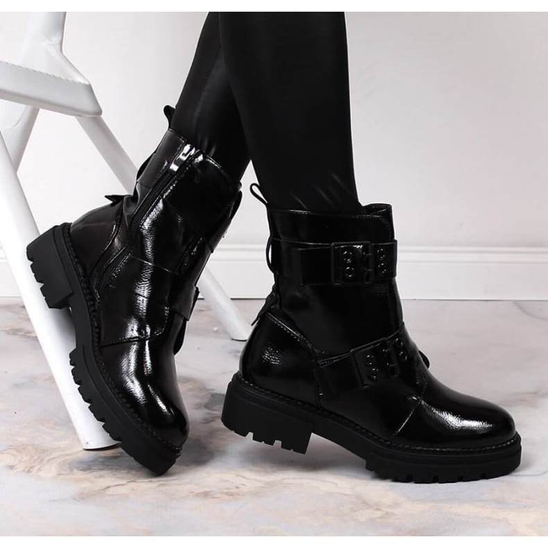 Botas com fivelas isoladas Laura La.Fi W PMR24A preto 2