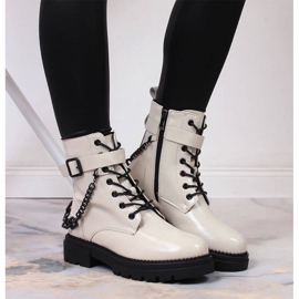 Botas lacadas com isolamento de corrente Laura La.Fi W PMR28 bege 2