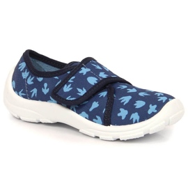 Chinelos de velcro Befado Jr BEF39 para jardim de infância azul 2