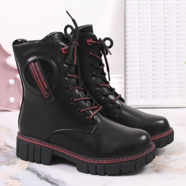 Botas isoladas com lã de ovelha NEWS Jr EVE381 preto 2