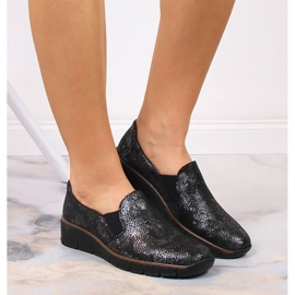 Sapatos confortáveis ​​com elásticos Rieker W RKR166B preto 1