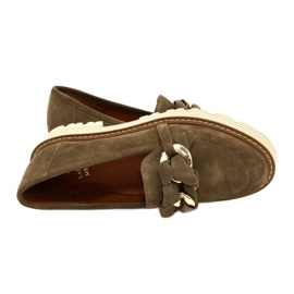 Sapatos femininos com ornamento ornamental Laura Messi 2523 Green verde 4