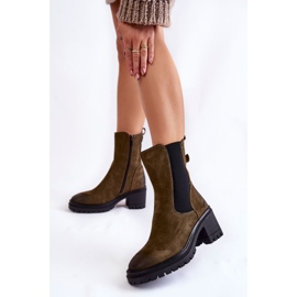 Vinceza Botas femininas de camurça com zíper Liris verde 2 Vinceza Botas femininas de camurça com zíper Liris verde 2