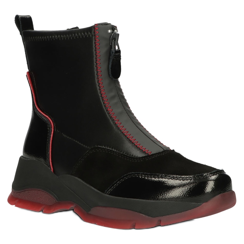 Botas de couro com isolamento Filippo W PAW395 preto vermelho 2