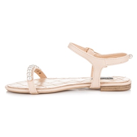 Vices Sandálias rasas com miçangas marrom 1