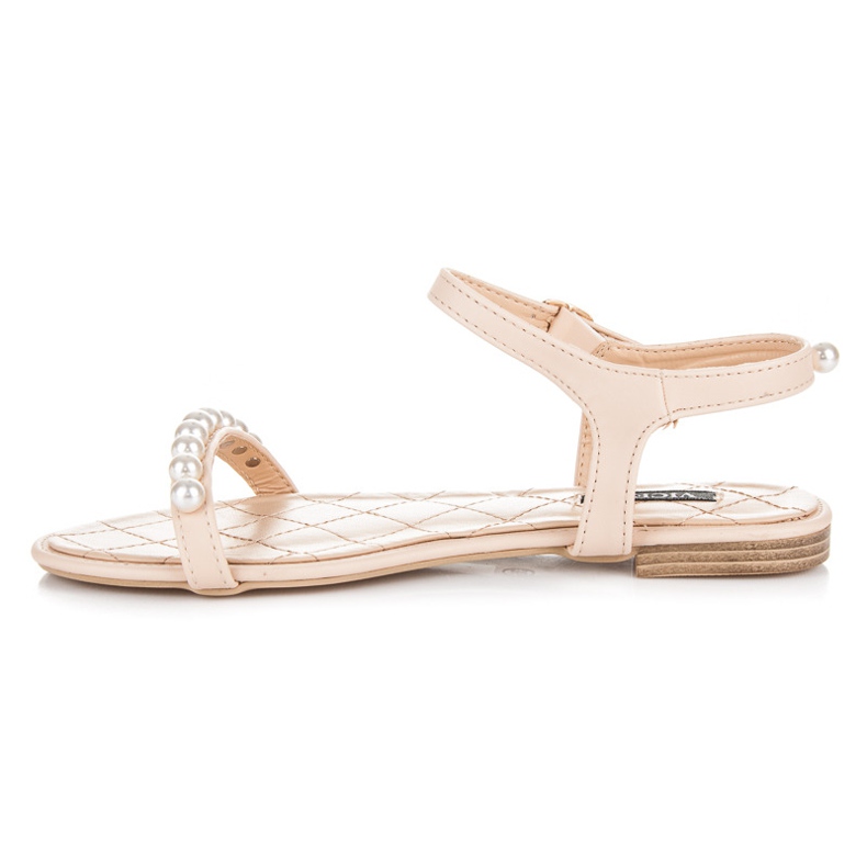 Vices Sandálias rasas com miçangas marrom 1