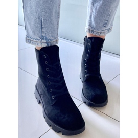 PA1 Bota de trabalho de camurça Pansy Black preto 1