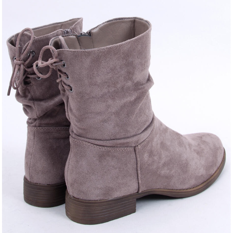 PA1 Botas rasas de camurça Theda Khaki bege 2