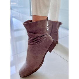 PA1 Botas rasas de camurça Theda Khaki bege 1 PA1 Botas rasas de camurça Theda Khaki bege 1