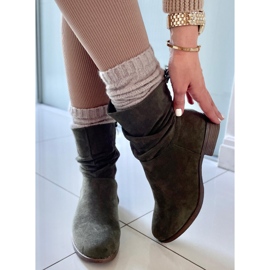 PA1 Bota rasa de camurça Theda Green verde 2