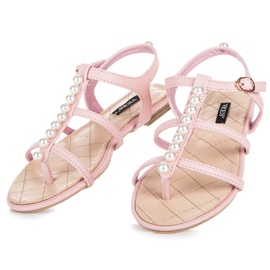 Vices Sandálias elegantes com miçangas rosa 1