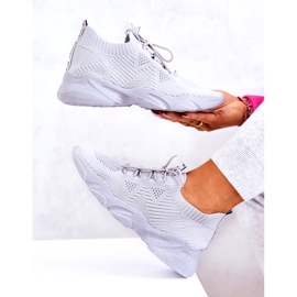 PS1 Tênis de tecido para calçados esportivos cinza Nolene 4