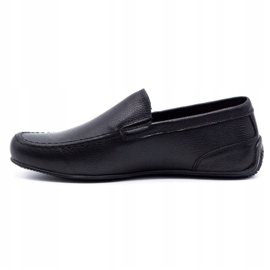 Polbut Mocassins de couro masculino 2105 grão preto 1