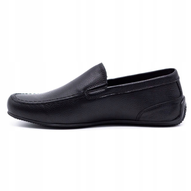 Polbut Mocassins de couro masculino 2105 grão preto 1