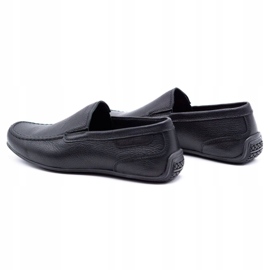 Polbut Mocassins de couro masculino 2105 grão preto 4