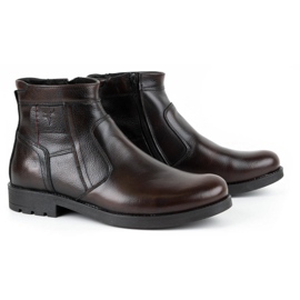 Olivier Botas masculinas de couro Chelsea de 302 MP kabir castanho 2