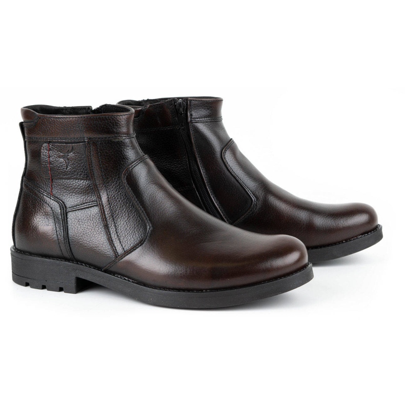 Olivier Botas masculinas de couro Chelsea de 302 MP kabir marrom 2