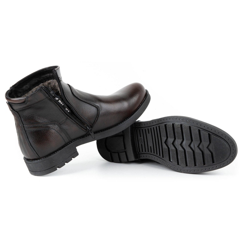 Olivier Botas masculinas de couro Chelsea de 302 MP kabir marrom 3