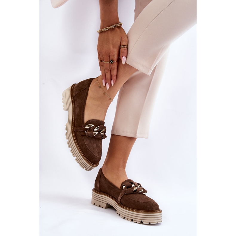 Sapatos de camurça de mulher Laura Messi 2523 verde 2