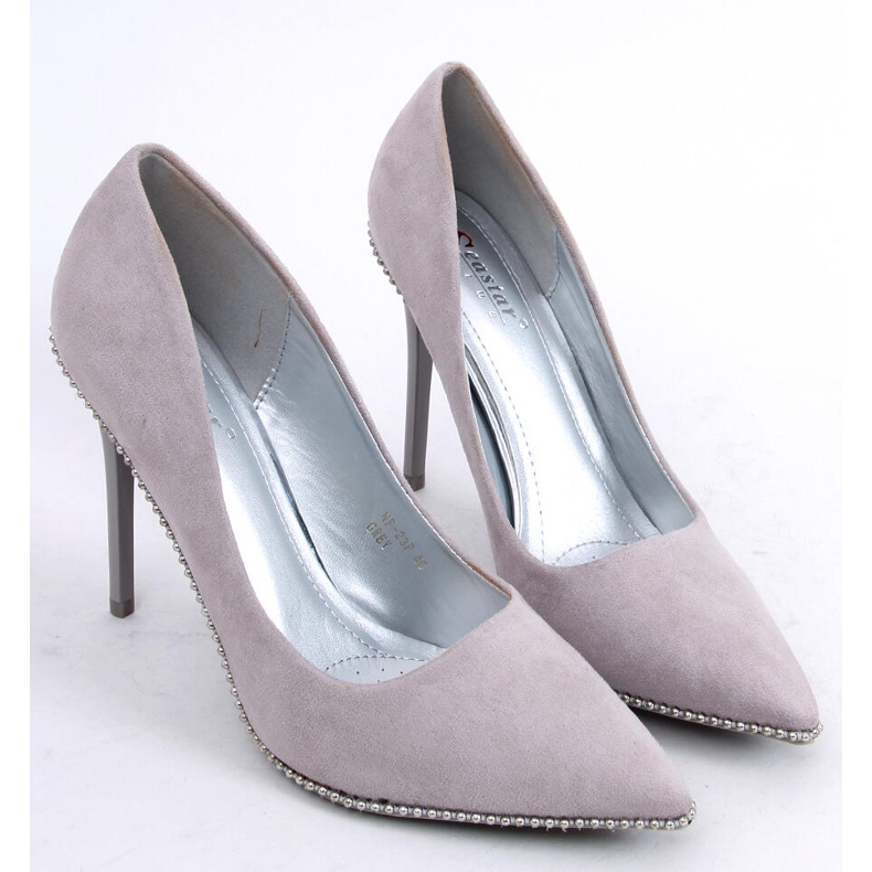 Alfinetes femininos elegantes Linor Gray cinza 1