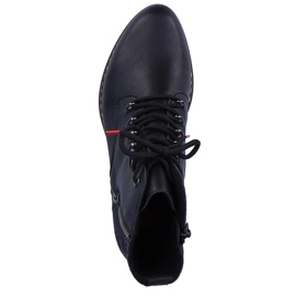 Rieker Y0800-00 botas femininas confortáveis ​​e isoladas com salto baixo preto 5