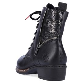 Rieker Y0800-00 botas femininas confortáveis ​​e isoladas com salto baixo preto 6