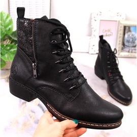 Rieker Y0800-00 botas femininas confortáveis e isoladas com salto baixo preto 1 Rieker Y0800-00 botas femininas confortáveis e isoladas com salto baixo preto 1