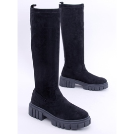 BM Botas de camurça com sola grossa Cards Black preto 1