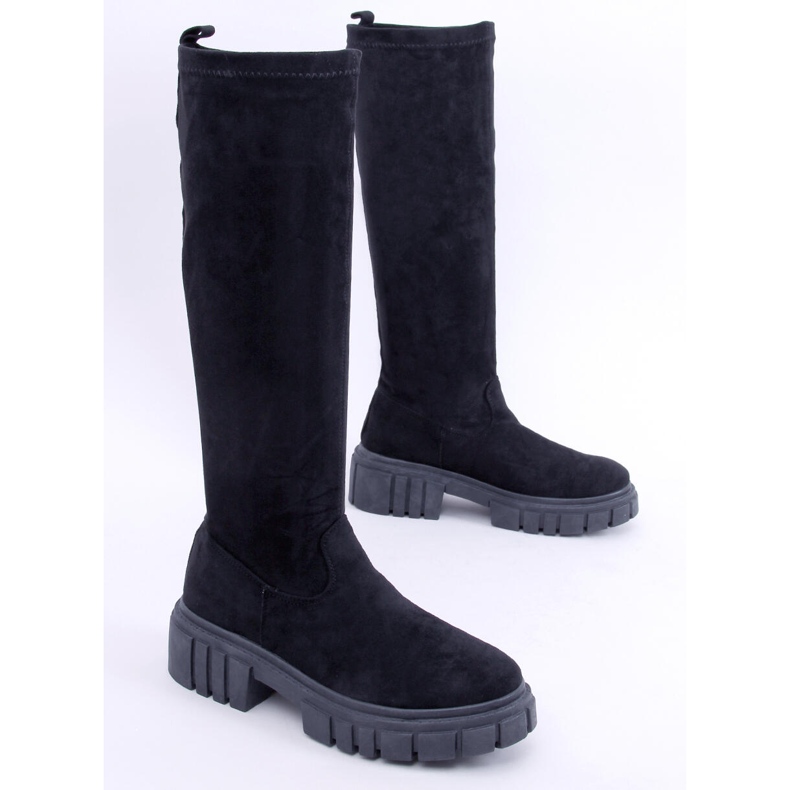 BM Botas de camurça com sola grossa Cards Black preto 1