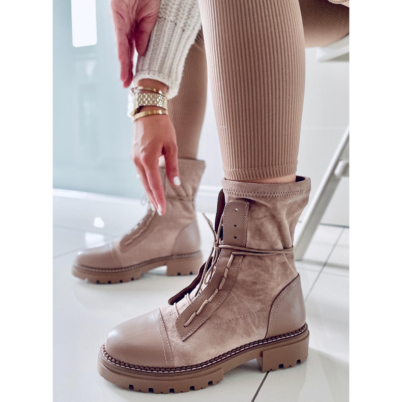 BM Botas de trabalho femininas Cyrus Khaki bege 1