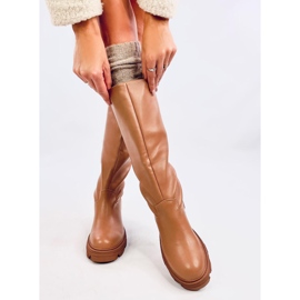 Botas de equitação de mulher Powell Khaki bege 1