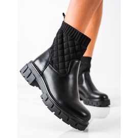 Seastar Botas confortáveis ​​com meia preto 2