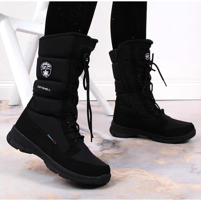 Botas de neve impermeáveis ​​Black American Club preto 2