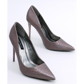 Saltos iridescentes de mulher Jean Gun cinza 1