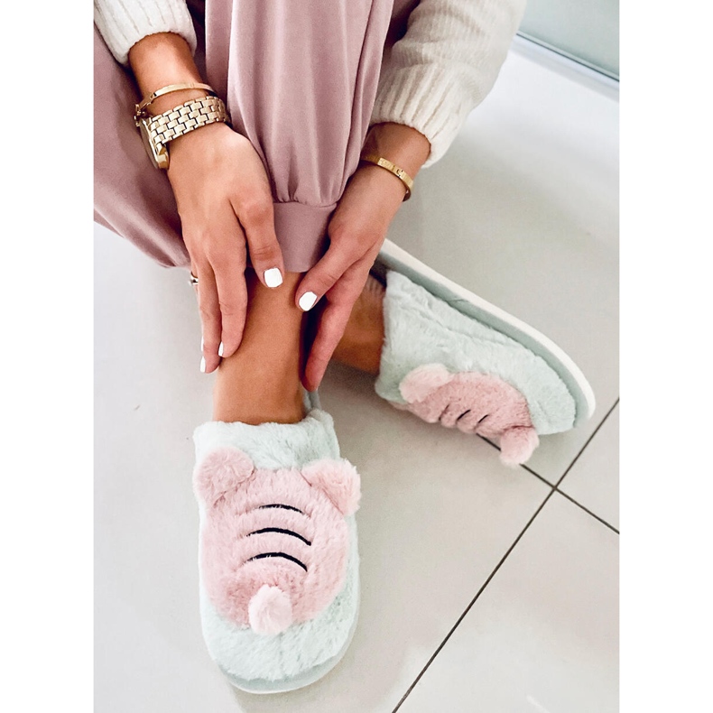 PA1 Chinelos de mulher Pearl Mint verde rosa 1