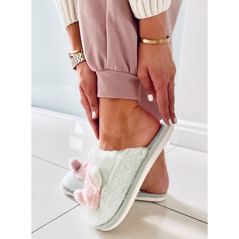 PA1 Chinelos de mulher Pearl Mint verde rosa 2