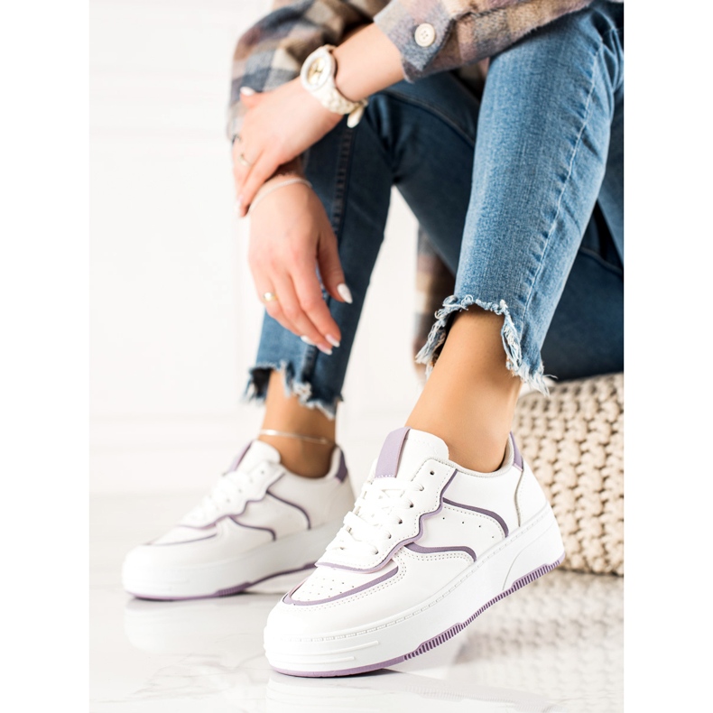 Weide Tênis Casuais Confortáveis branco 1