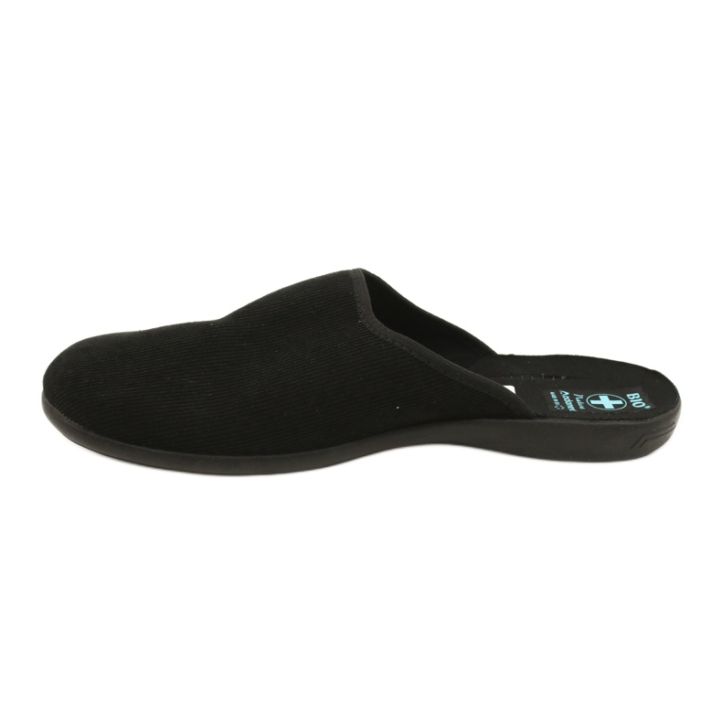 Chinelos masculinos de veludo cotelê Adanex preto 2