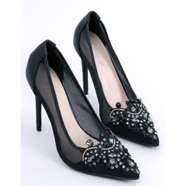 Sapatos de mulher com pedras Monroe Black preto 1