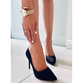 PA1 Salto alto feminino em cetim Talia Black preto 2