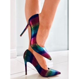 PA1 Sapatos iridescentes de mulher Halsey Colorful roxo azul rosa multicolorido verde 1