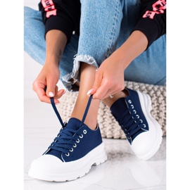 SHELOVET tênis feminino azul marinho 1