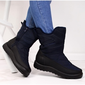 Botas de neve impermeáveis ​​de mulher, azul marinho NEWS 1